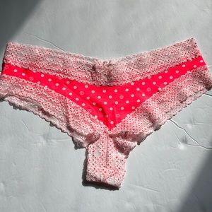 Victoria’s Secret Pink & White polkadot cheeky panty